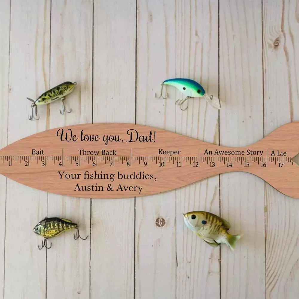 Personalised Wooden Fisherman's Fish Ruler