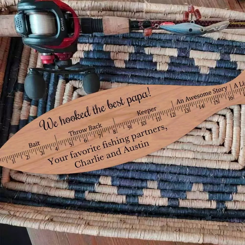 Personalised Wooden Fisherman's Fish Ruler