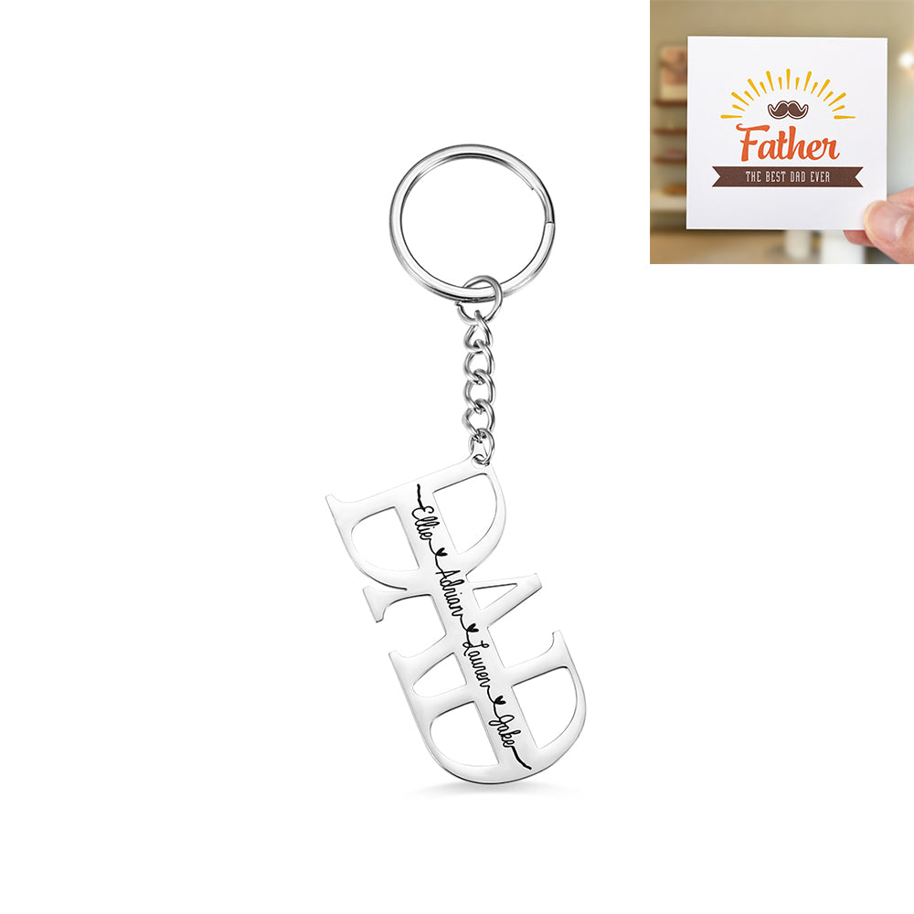 Personalised Dad Keyring