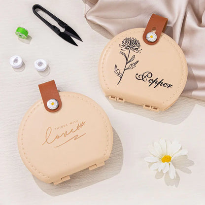 Personalised Name & Birth Flower Portable Sewing Kit Set