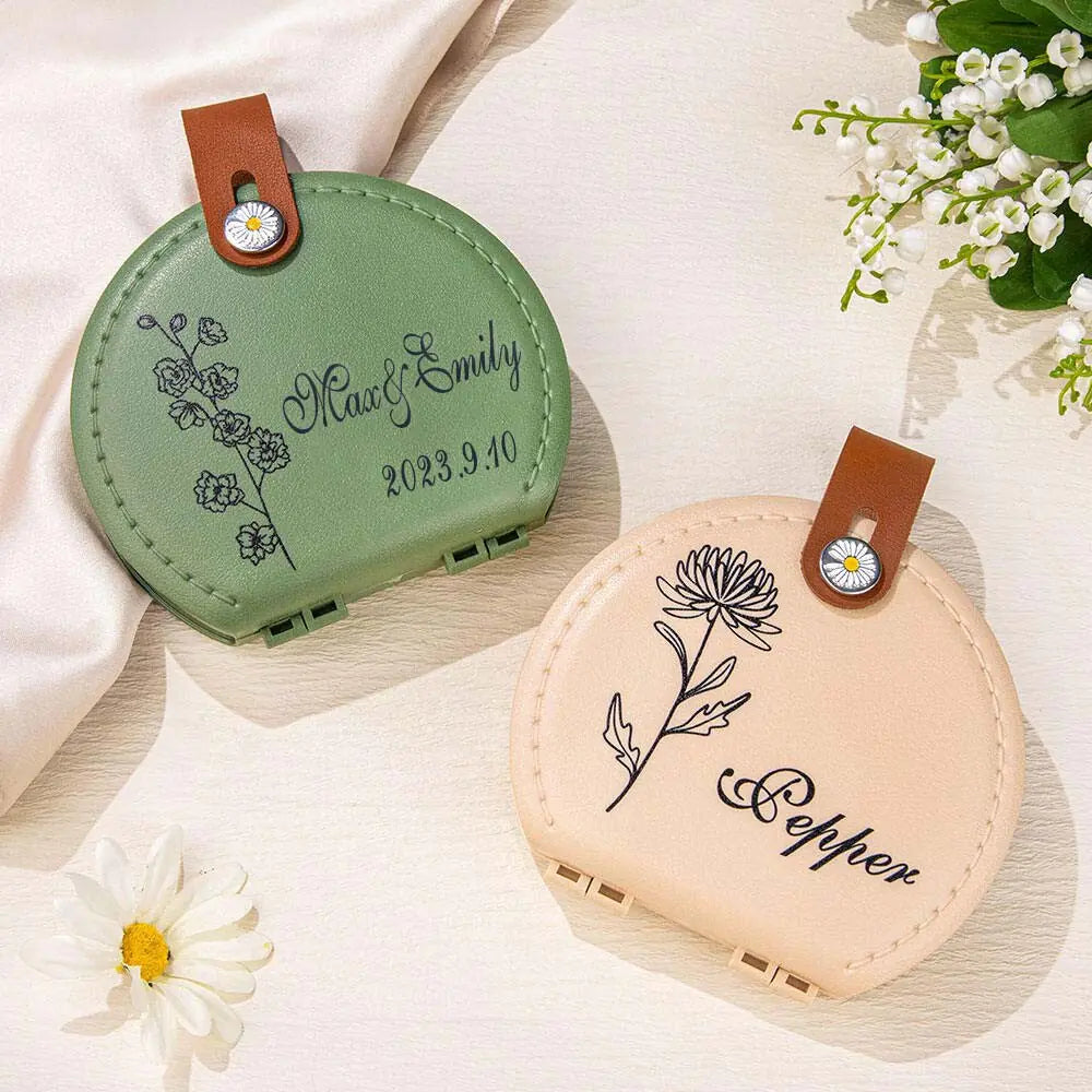 Personalised Name & Birth Flower Portable Sewing Kit Set