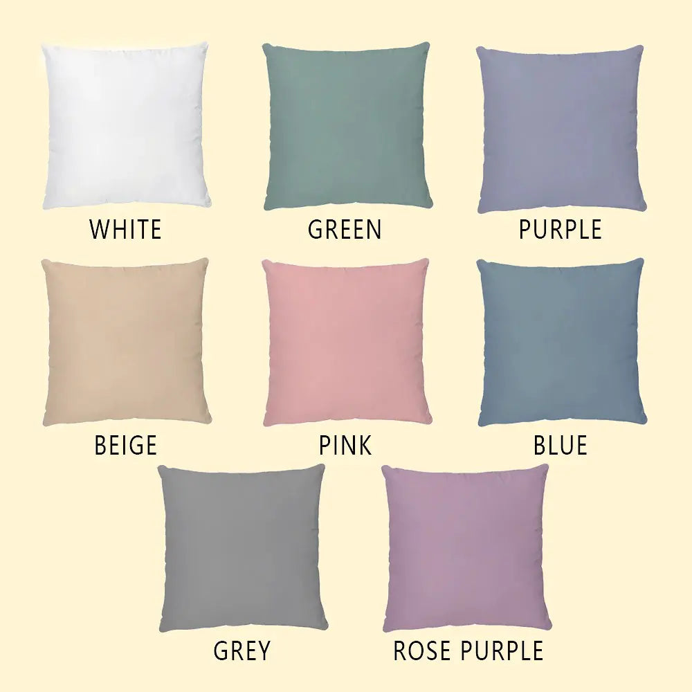 Personalised Grandma's Garden Pillow Cover Case with Grandkids Names & Birth flowers