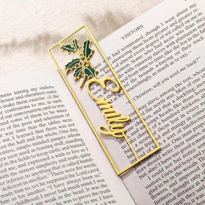 Personalised Birth Flower Name Stainless Steel Bookmark