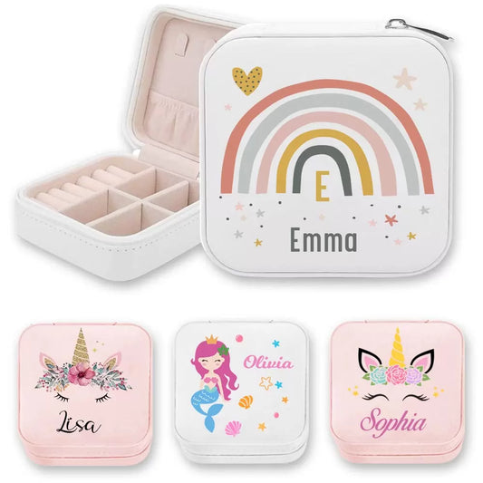 Personalised Little Girls Name Jewellery Box Case