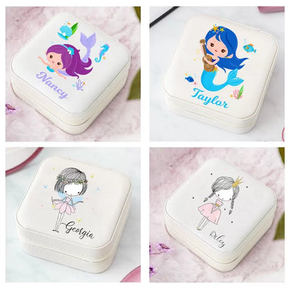 Personalised Little Girls Name Jewellery Box Case