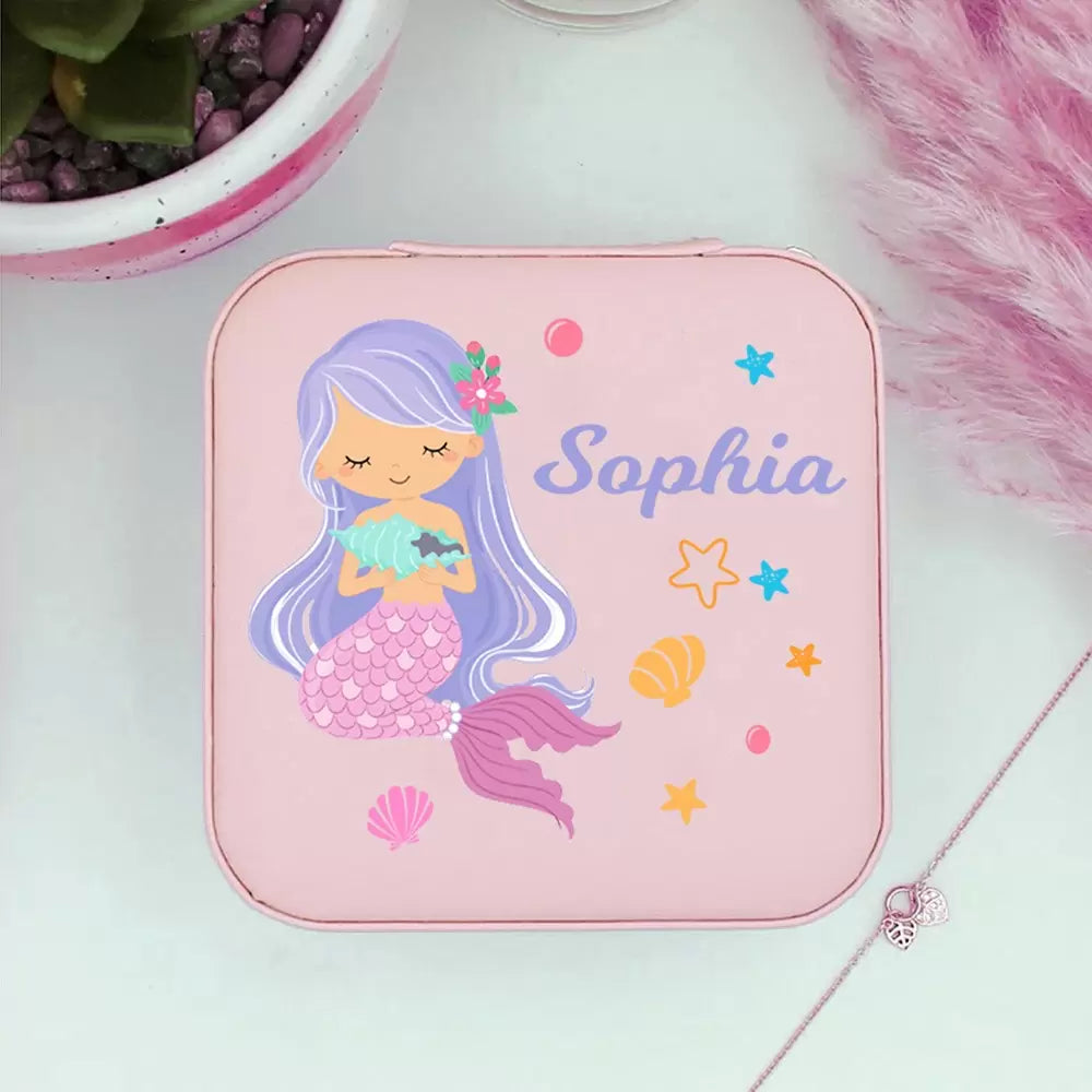 Personalised Little Girls Name Jewellery Box Case