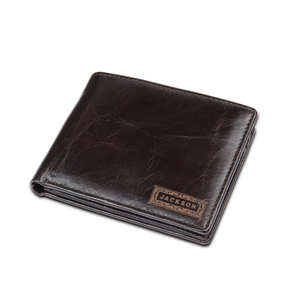 Men's Personalised Brown Leather Name Wallet