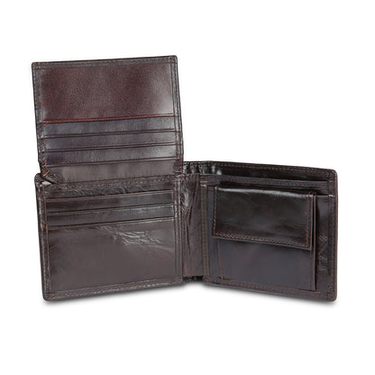 Men's Personalised Brown Leather Name Wallet