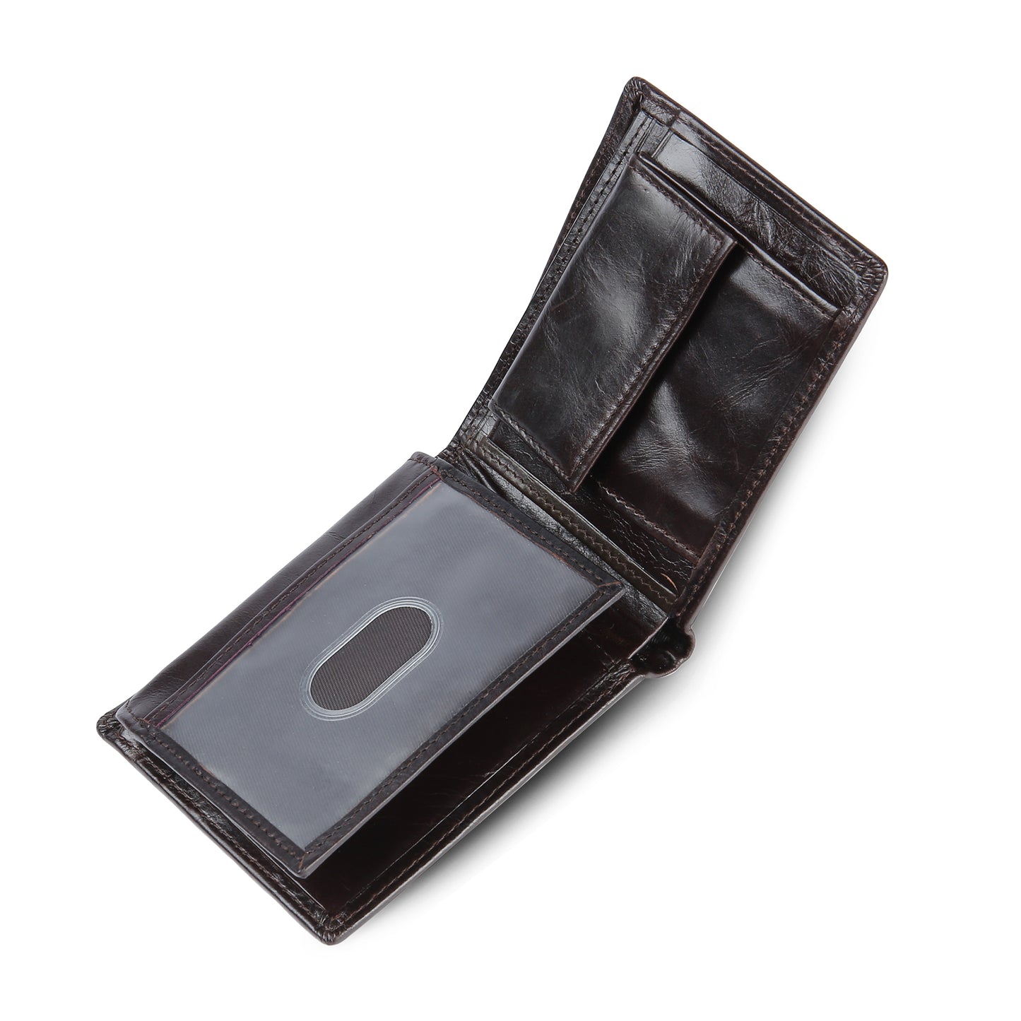 Men's Personalised Brown Leather Name Wallet