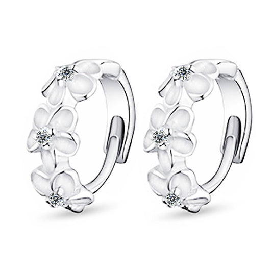 Flower Hoop Earrings