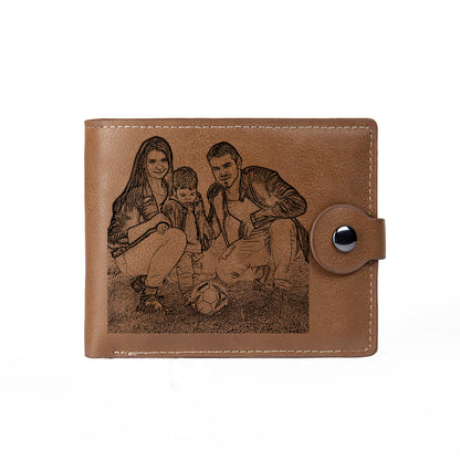 Men's Personalised Photo Guitar Pick Wallet