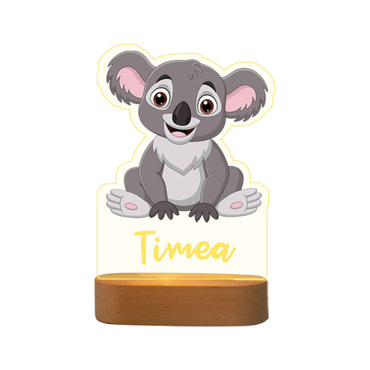 Personalised Koala Name Night Light