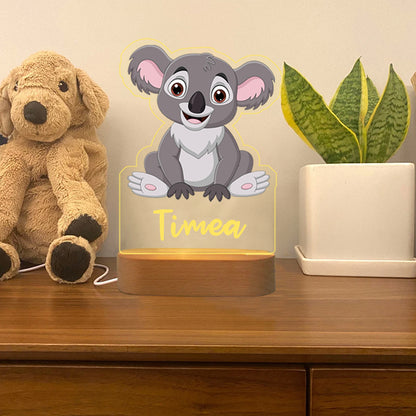 Personalised Koala Name Night Light