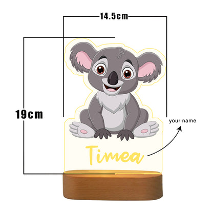 Personalised Koala Name Night Light