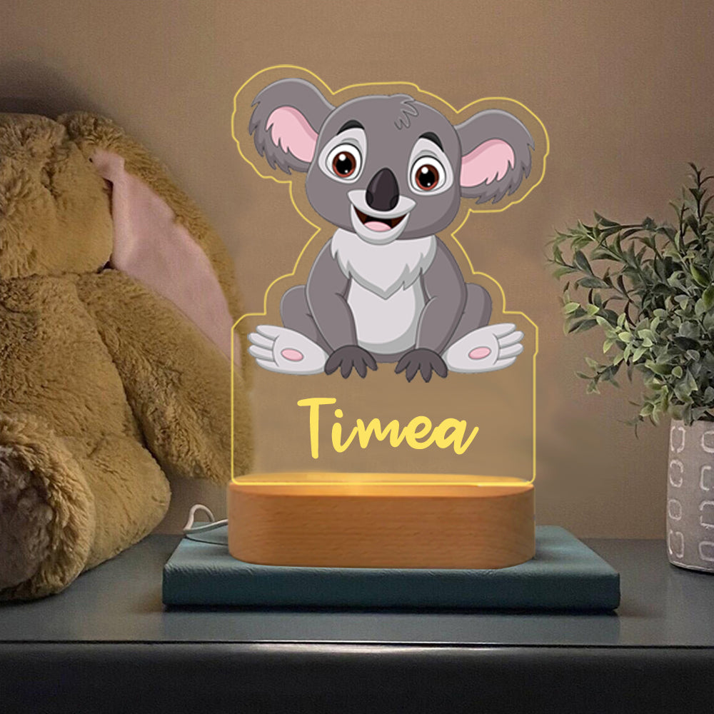 Personalised Koala Name Night Light