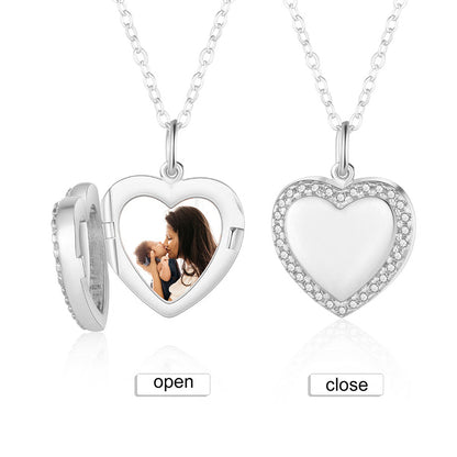Personalised Photo Heart Locket Necklace