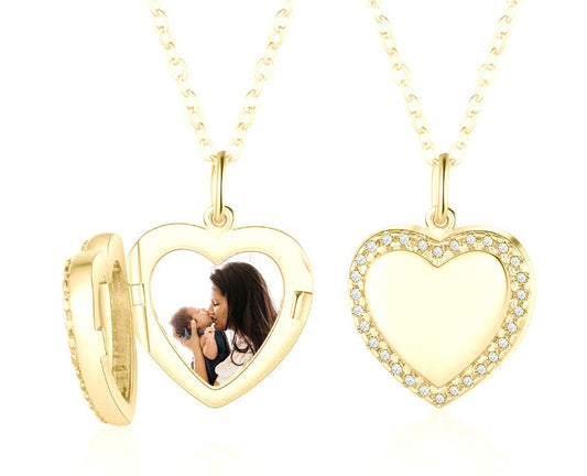 Personalised Photo Heart Locket Necklace