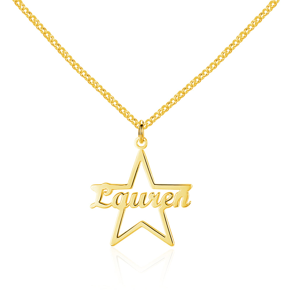 Personalised Star Name Necklace Custom Jewellery Australia