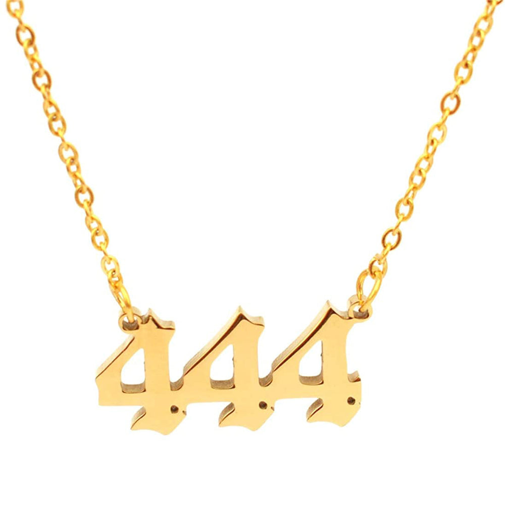 Gold Plated 444 Angel Number Necklace