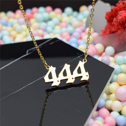 Gold Plated 444 Angel Number Necklace