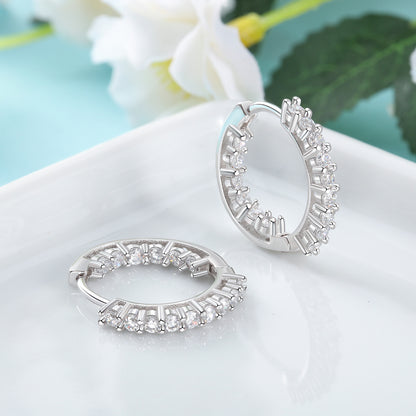 Cubic Zirconia Hoop Earrings