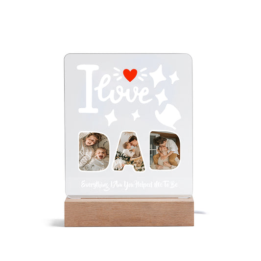 Personalised I Love Dad Night Light