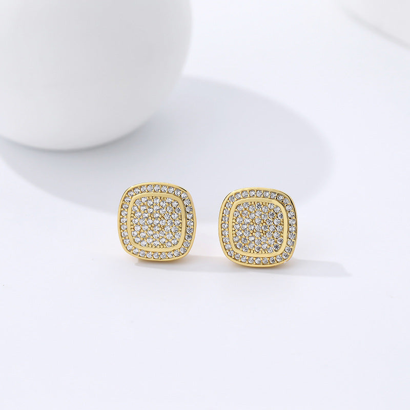 Square CZ Glamour Earrings