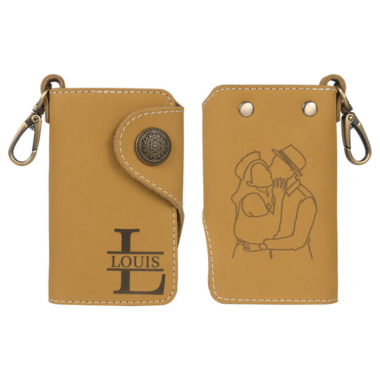 Personalised Photo Key Initial & Name Wallet