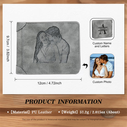 Personalised Family Initial Photo Wallet | Custom Engraved Men's Wallet (Copy)