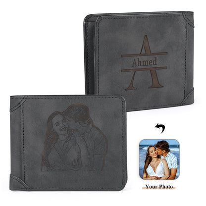 Personalised Family Initial Photo Wallet | Custom Engraved Men's Wallet (Copy)