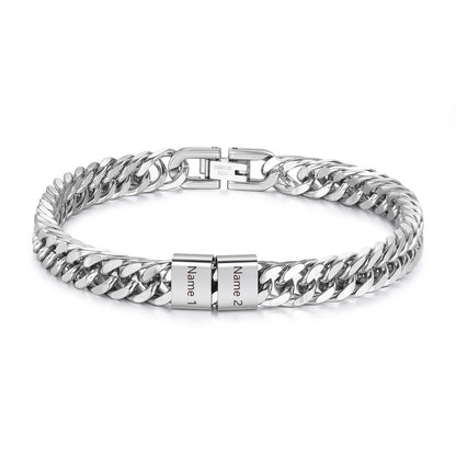 Men's Stainless Steel Names Bracelet