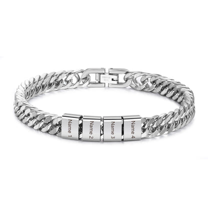Men's Stainless Steel Names Bracelet
