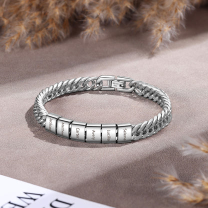 Men's Stainless Steel Names Bracelet