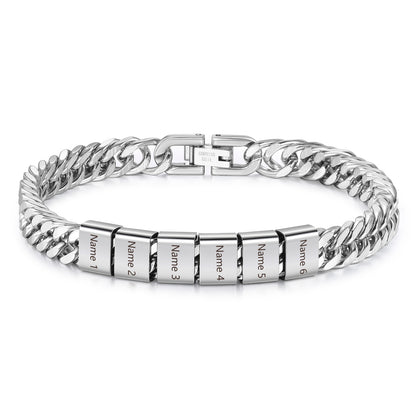 Men's Stainless Steel Names Bracelet