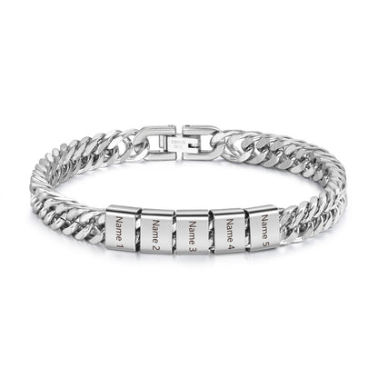 Men's Stainless Steel Names Bracelet