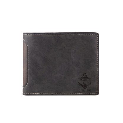 Personalised Family Photo Wallet | Custom Engraved Men's Wallet