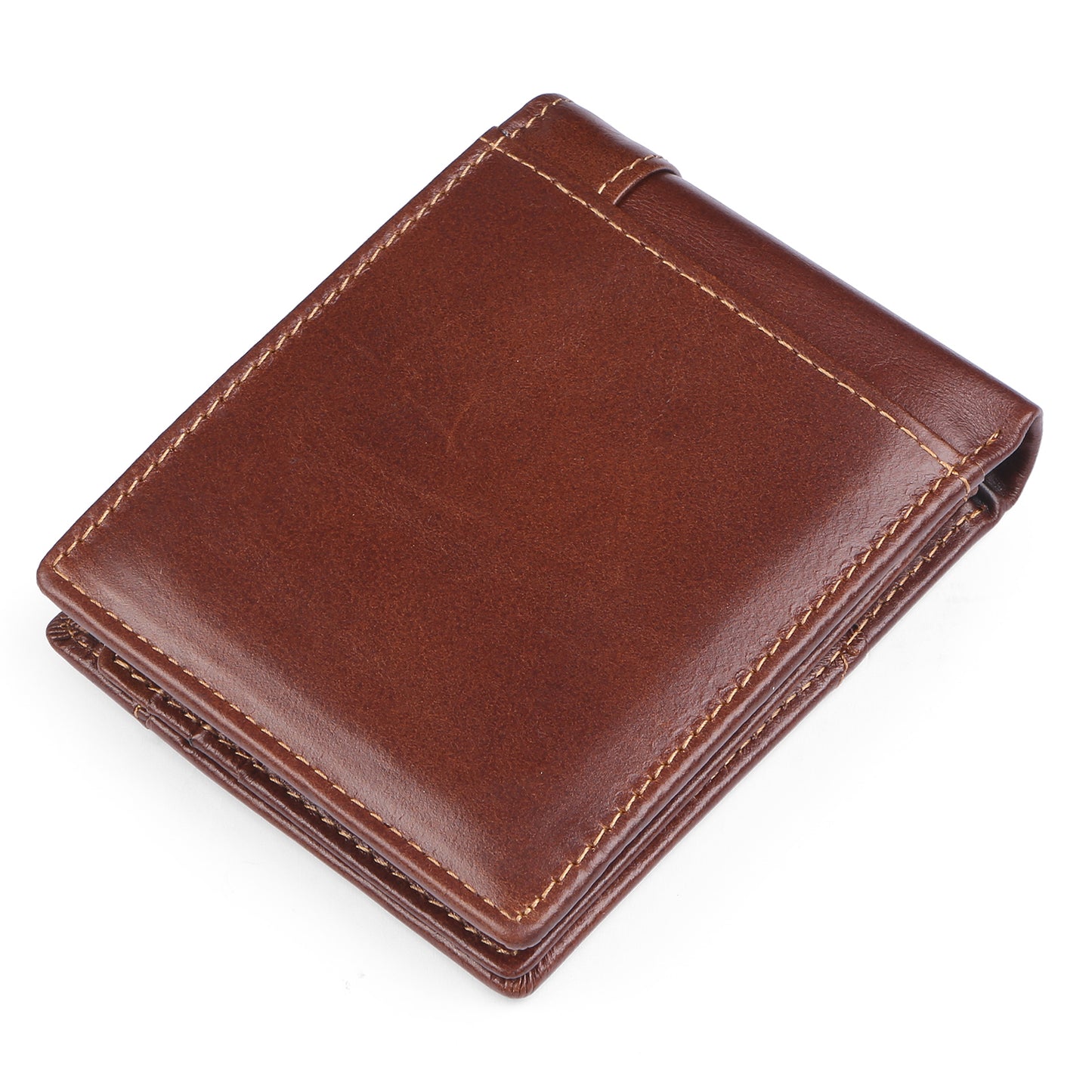 Personalised Men's Top Grain Leather Wallet | Custom Initial & Name Bifold Wallet