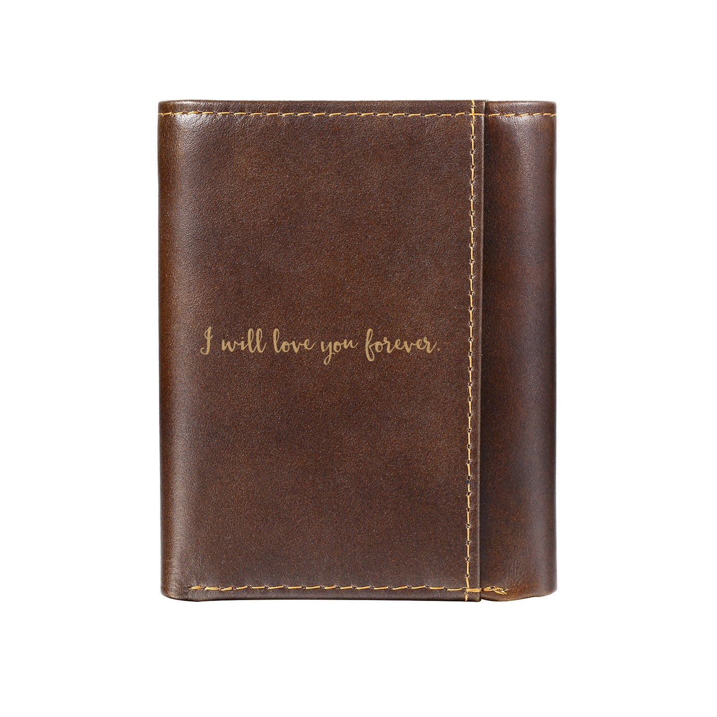 Personalised Men's Top Grain Leather Wallet | Custom Design Bifold Wallet