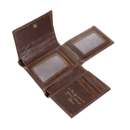 Personalised Men's Top Grain Leather Wallet | Custom Design Bifold Wallet