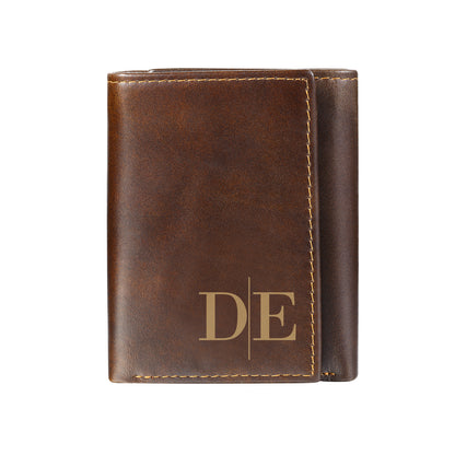 Personalised Men's Top Grain Leather Wallet | Custom Design Bifold Wallet