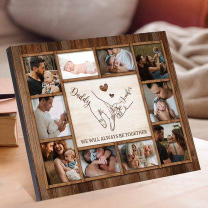 Personalised Wooden Father's Day Photo Collage Frame