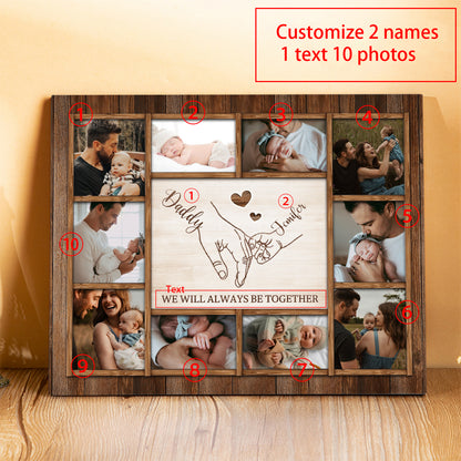 Personalised Wooden Father's Day Photo Collage Frame