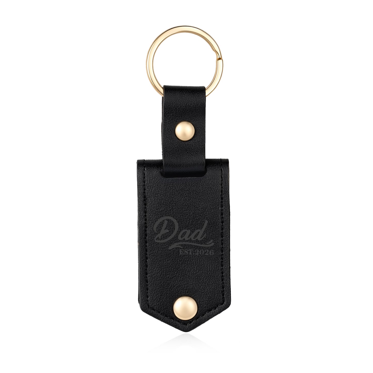 Personalised Double Photo Keyring with Custom Engraving