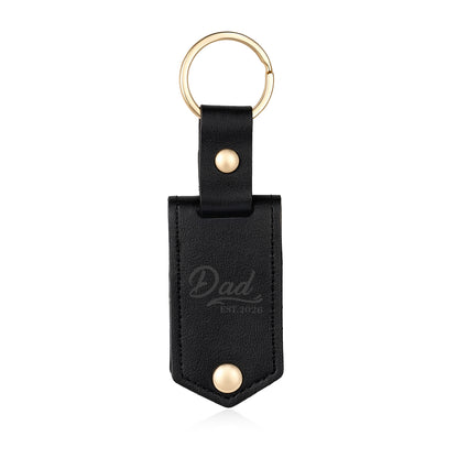Personalised Double Photo Keyring with Custom Engraving
