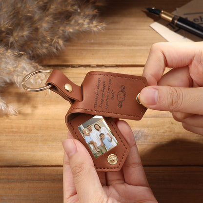 Personalised Double Photo Keyring with Custom Engraving