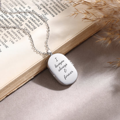 Personalised Men's Stainless Steel Photo Locket Necklace