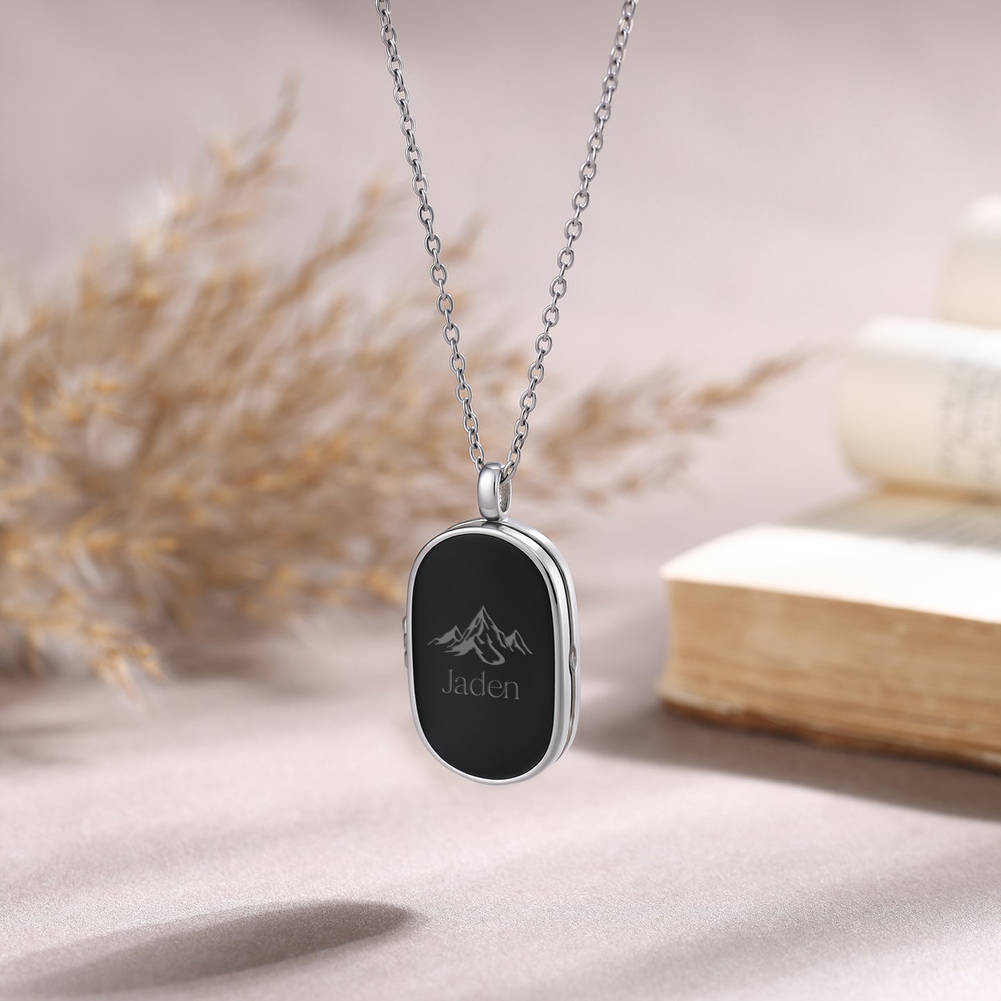 Personalised Men's Stainless Steel Photo Locket Necklace