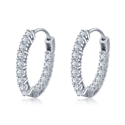 Cubic Zirconia Hoop Earrings