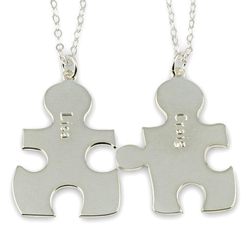 Best Friend/Couples Puzzle Personalised Necklaces