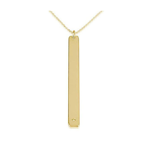 Vertical Bar CZ Necklace